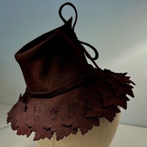 Vintage Tilt Perch Hat Wool Embellished